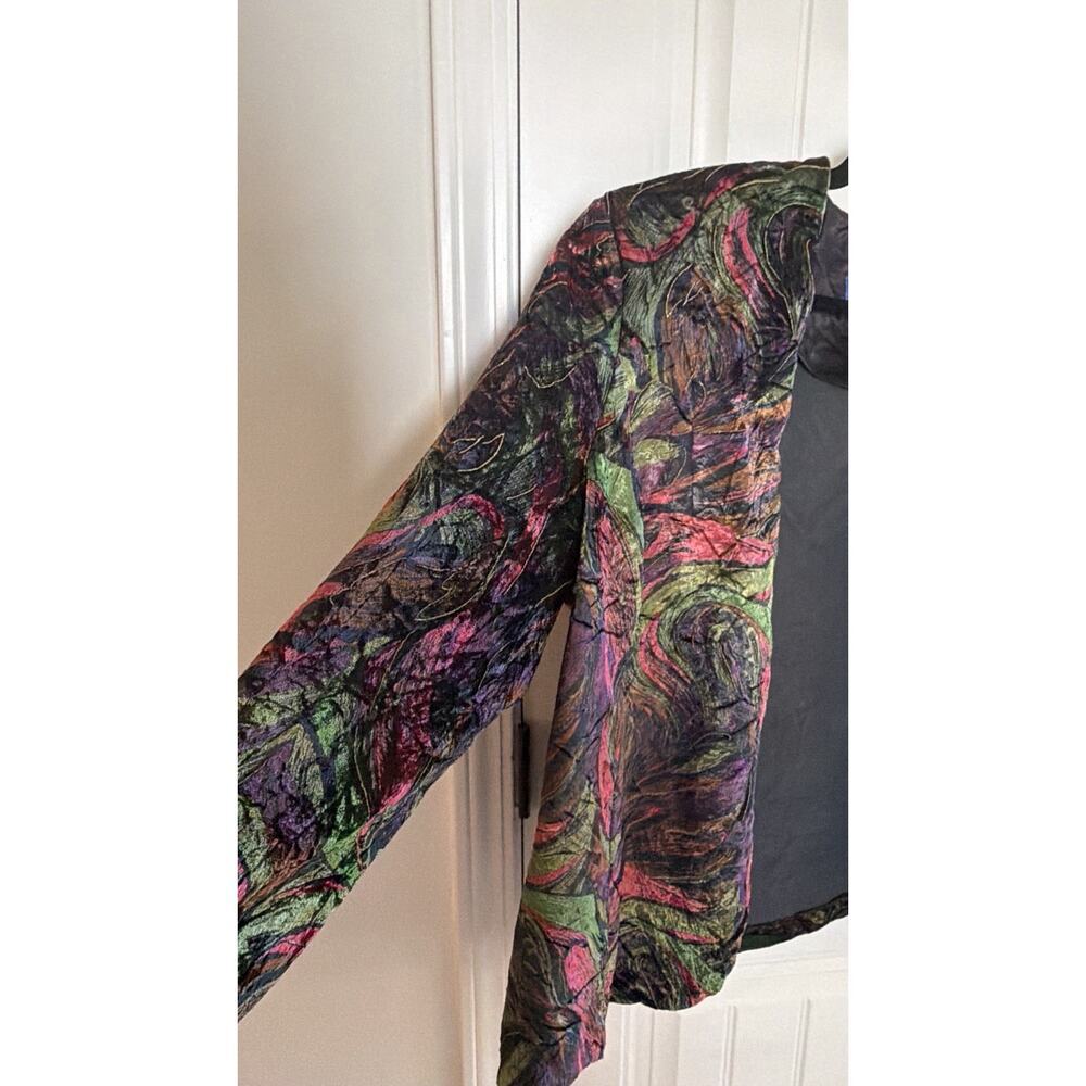 Vintage Maggie McNaughton Multicolor Pattern One Button Blazer Women’s Size 20W - Picture 4 of 13